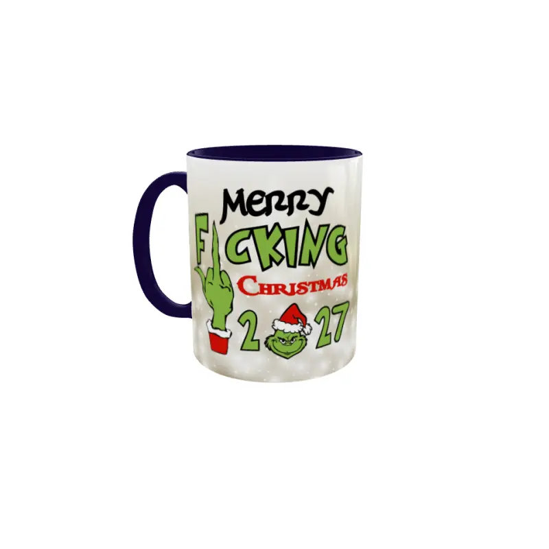 Merry f_ucking christmas ( anul curent ), cana din ceramica, 330ml, model cgs1803